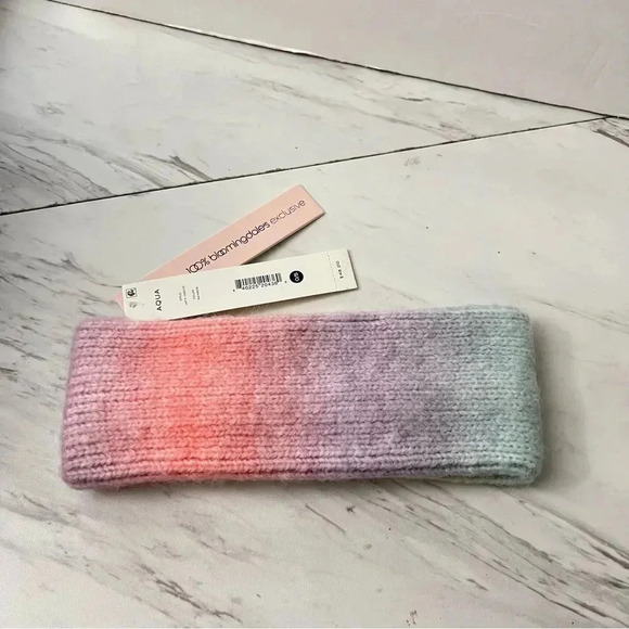 Aqua Accessories - Aqua Rainbow Headband Multi Color Knitted Ribs One Size O/S Space Dye